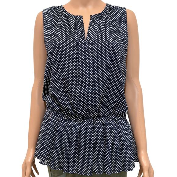 QMack medium polka dot sleeveless peplum blouse TS 2464 - Picture 1 of 10